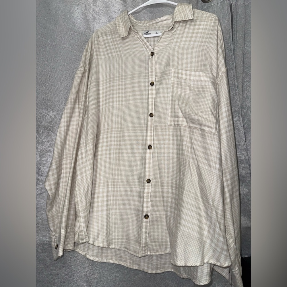 Hollister Beige Checkered Shirt